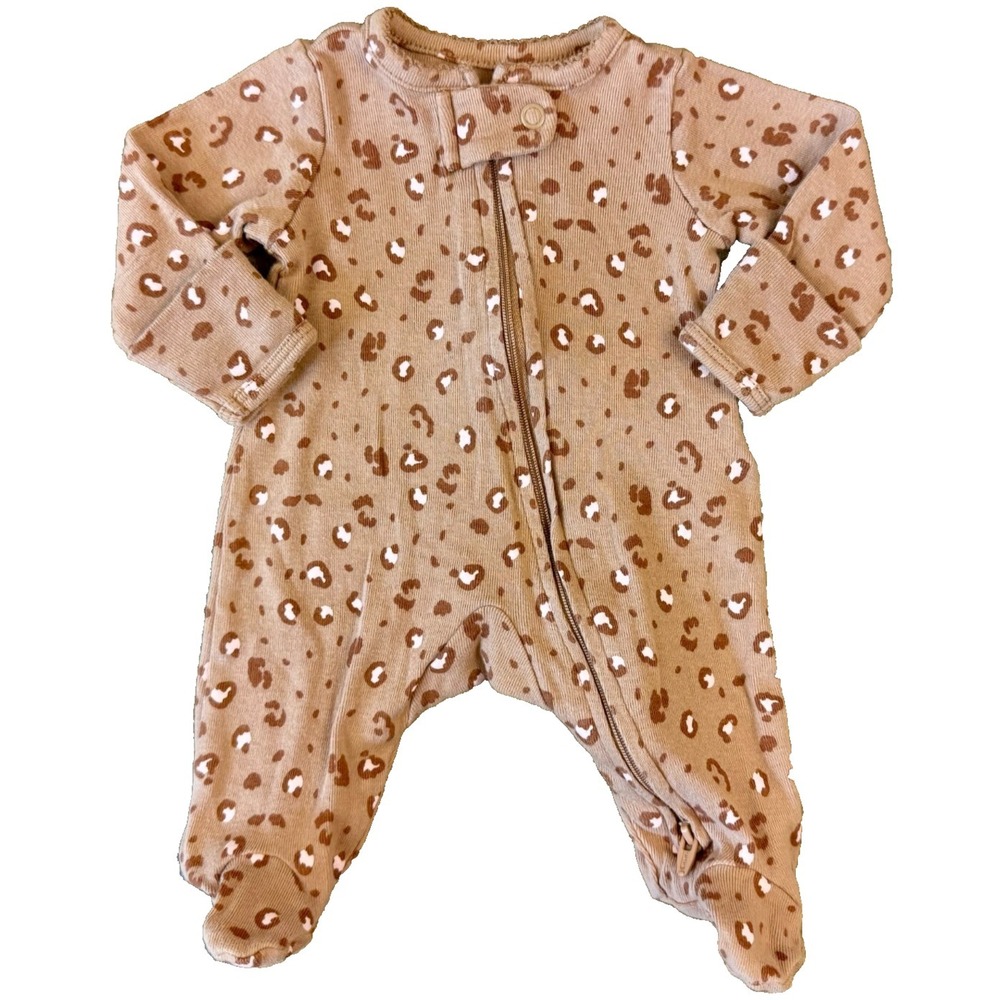 Carters Baby Girl Preemie Sleeper Outfit Reborn Clothes Animal Print Zipper 2